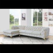 regina tgss right sofa chaise beige luxury sectional