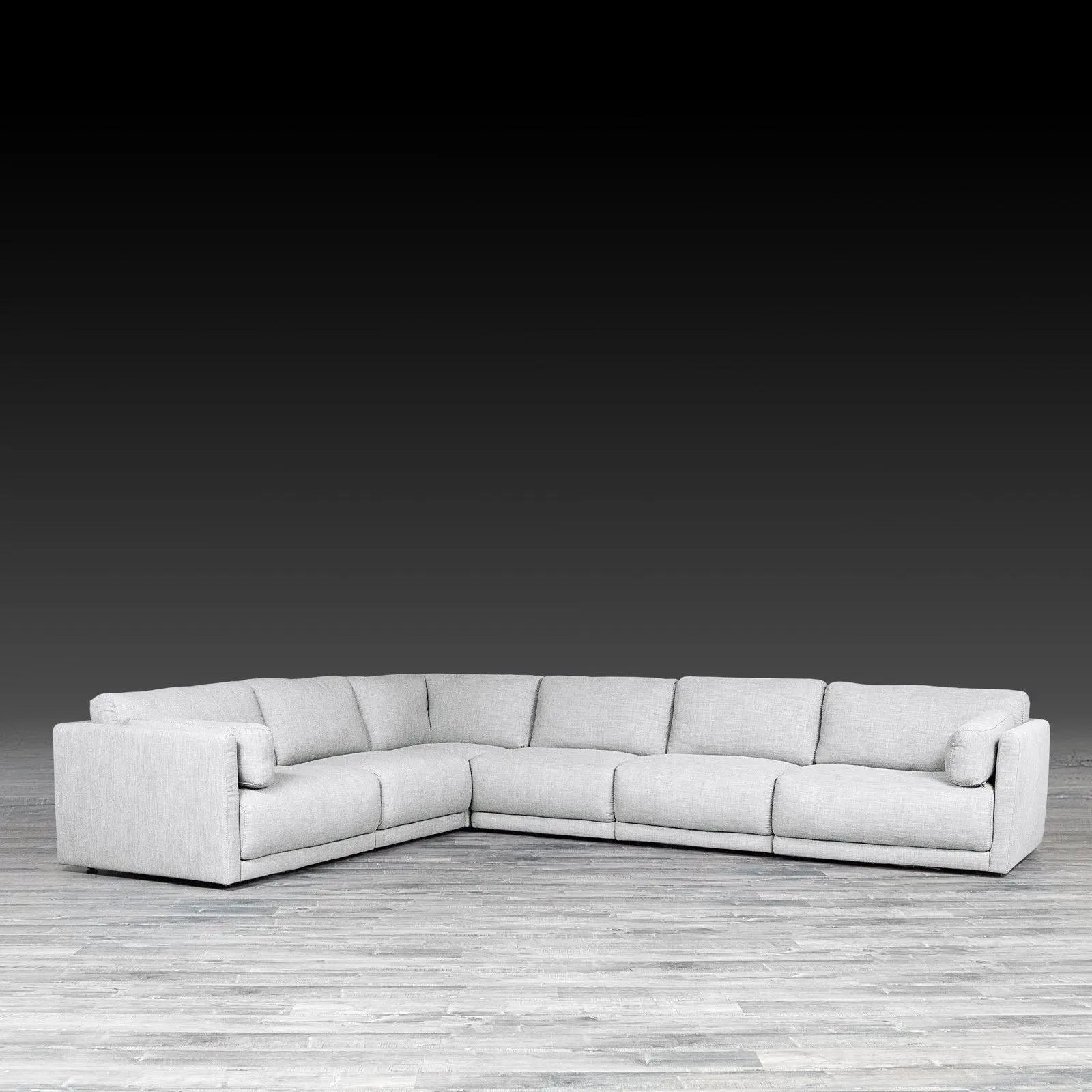 ricco light gray modern sectional