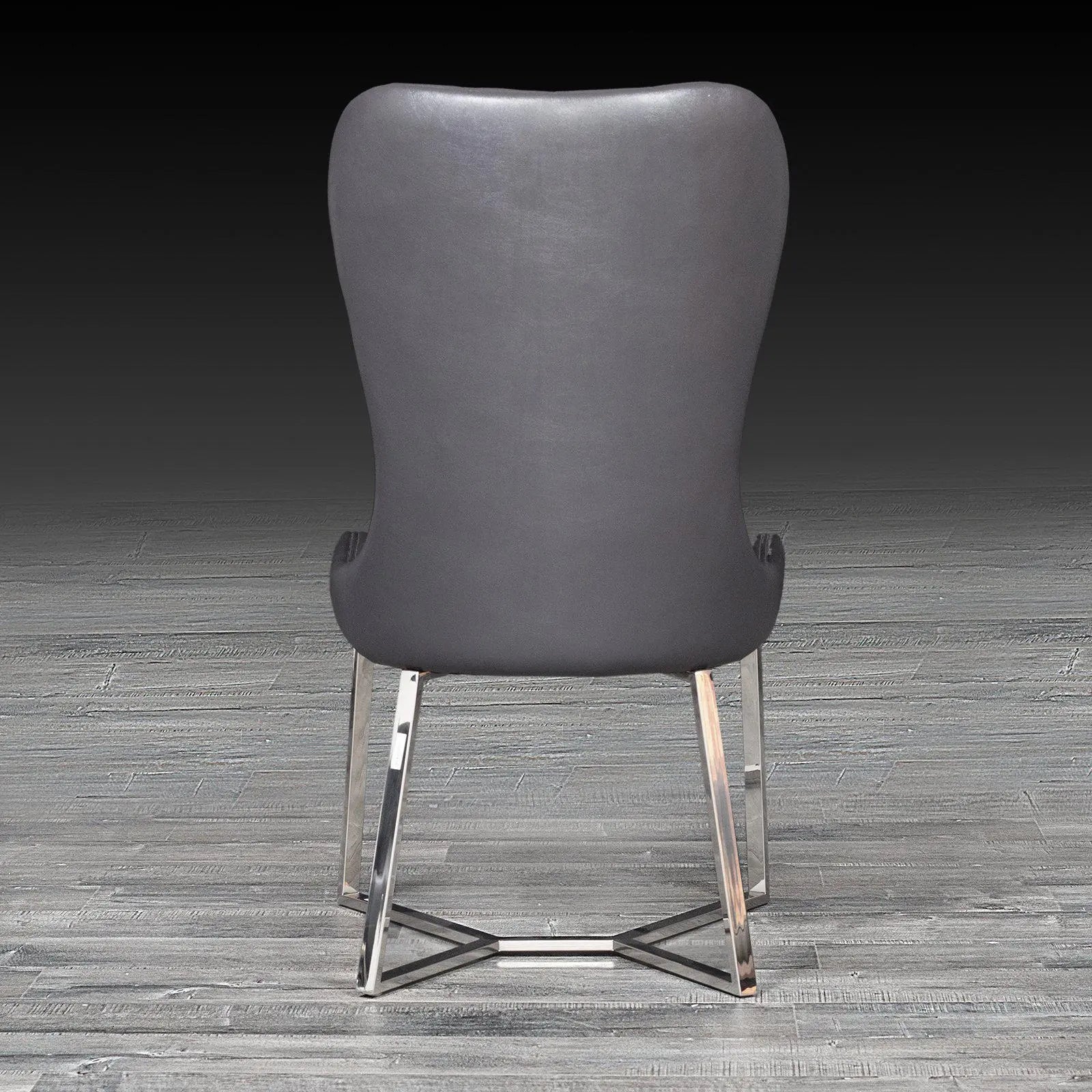 rossi gray ss luxury dining chair