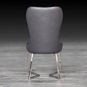 rossi gray ss luxury dining chair