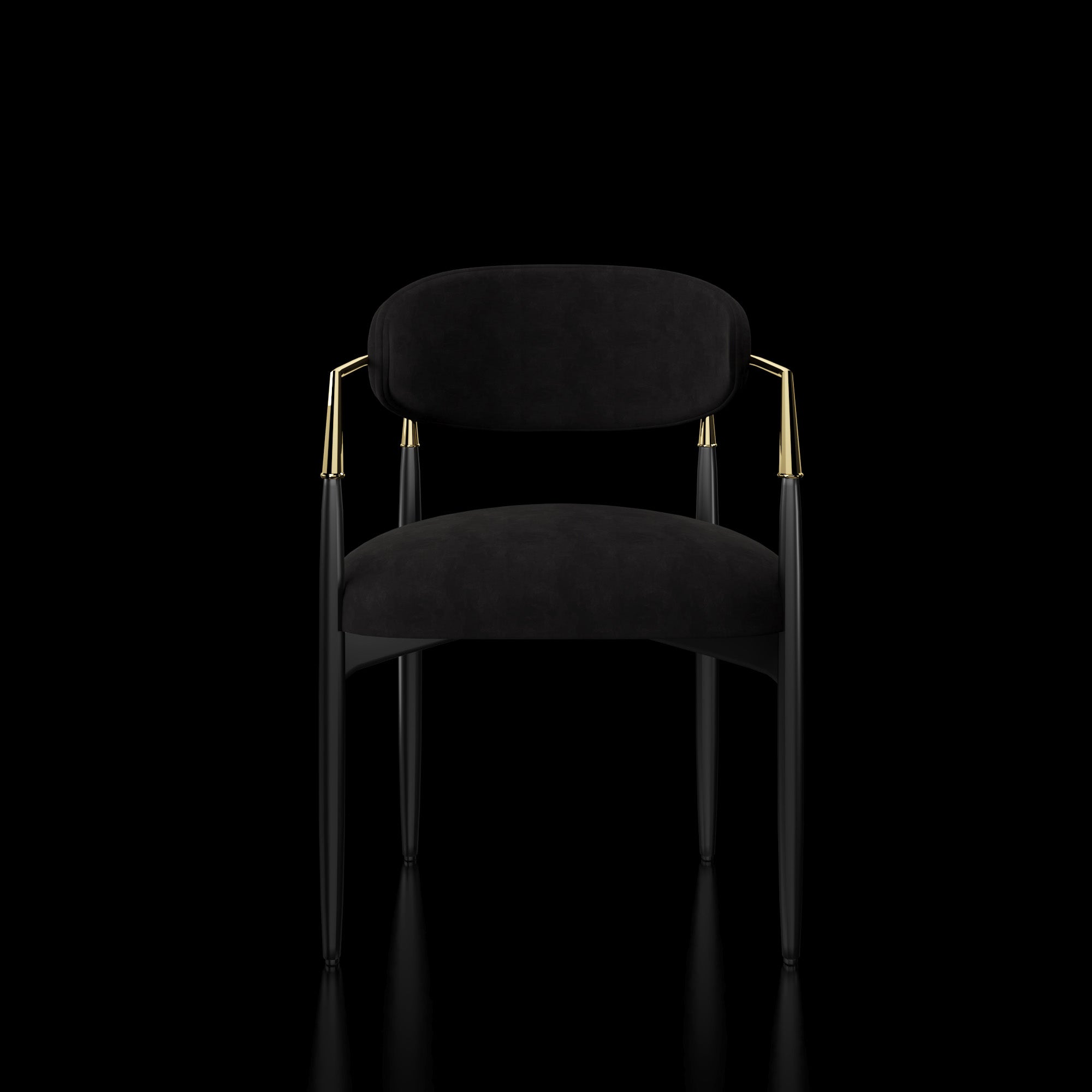 Roubi Brushed Champagne Gold Dining Chair