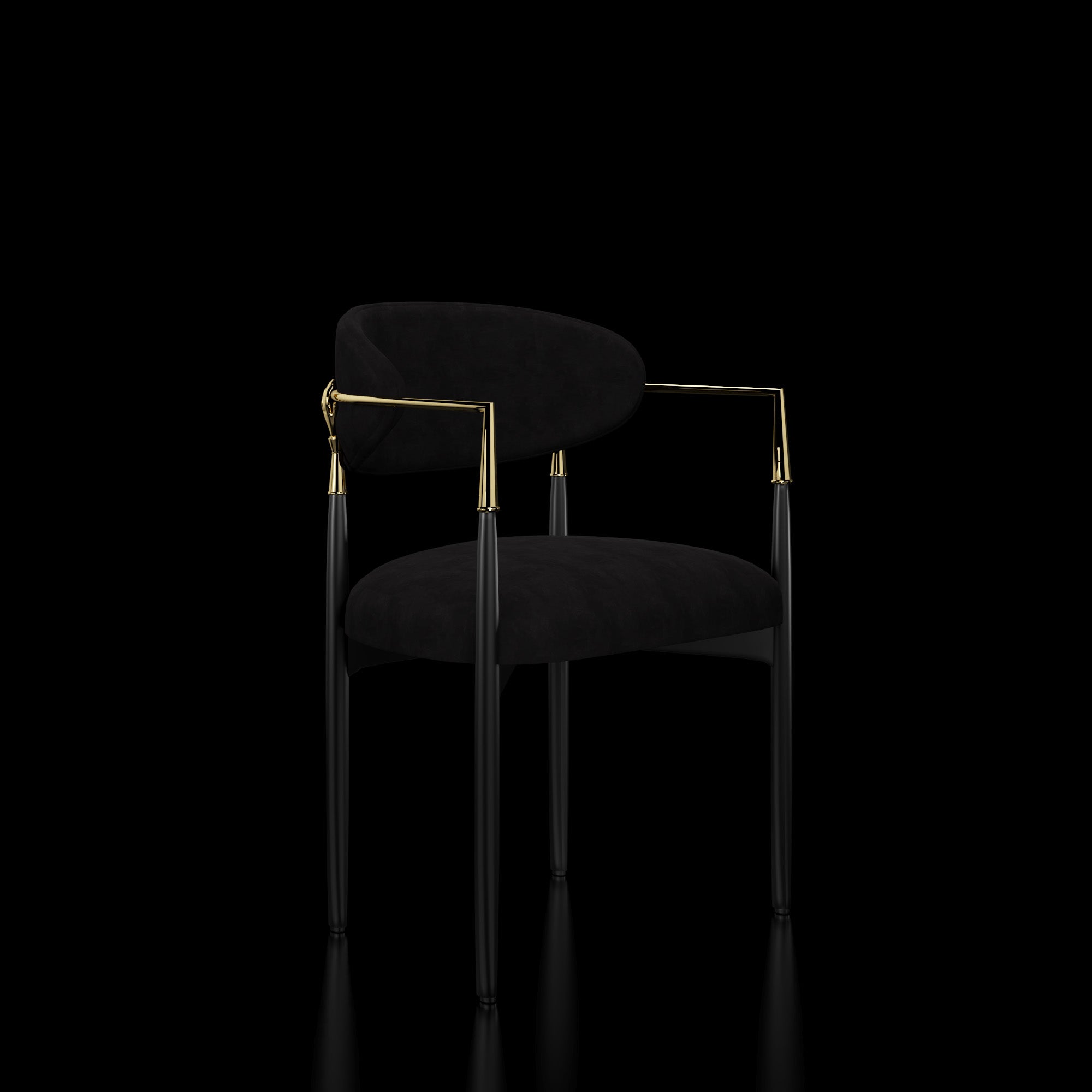 Roubi Brushed Champagne Gold Dining Chair