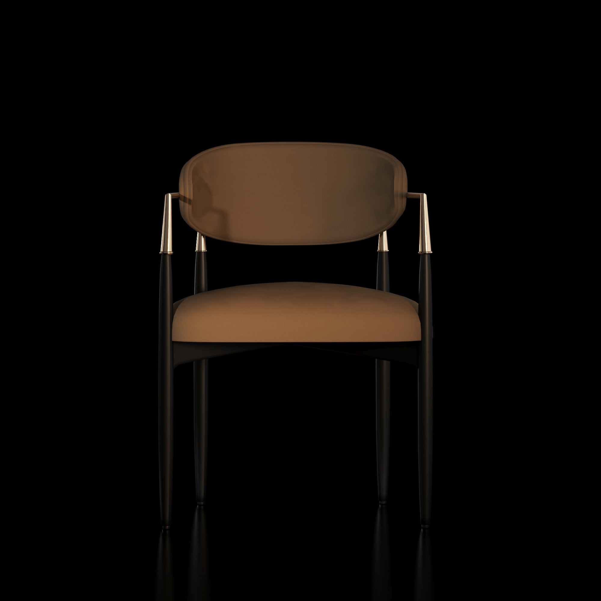 Roubi Brushed Champagne Gold Dining Chair