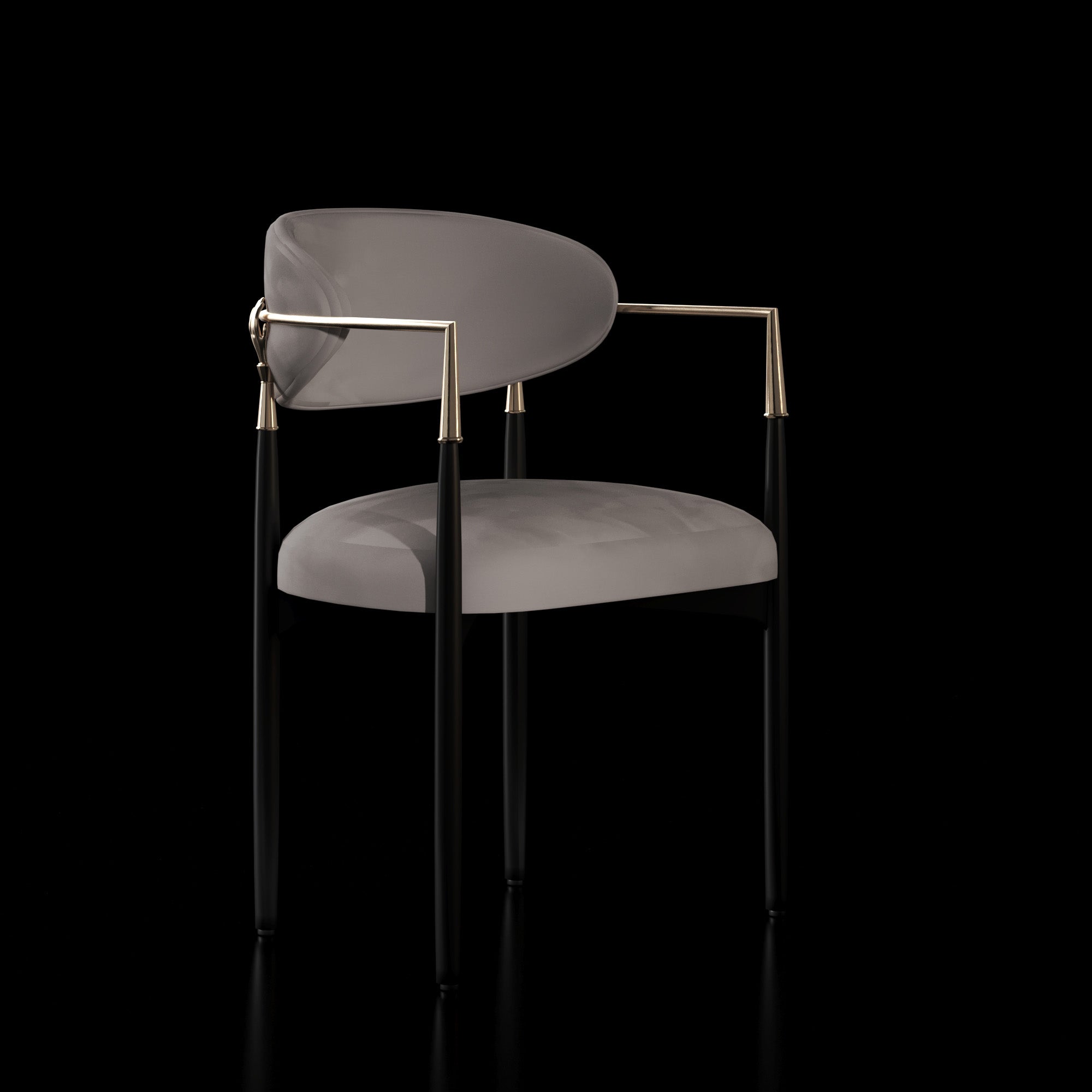 Roubi Brushed Champagne Gold Dining Chair