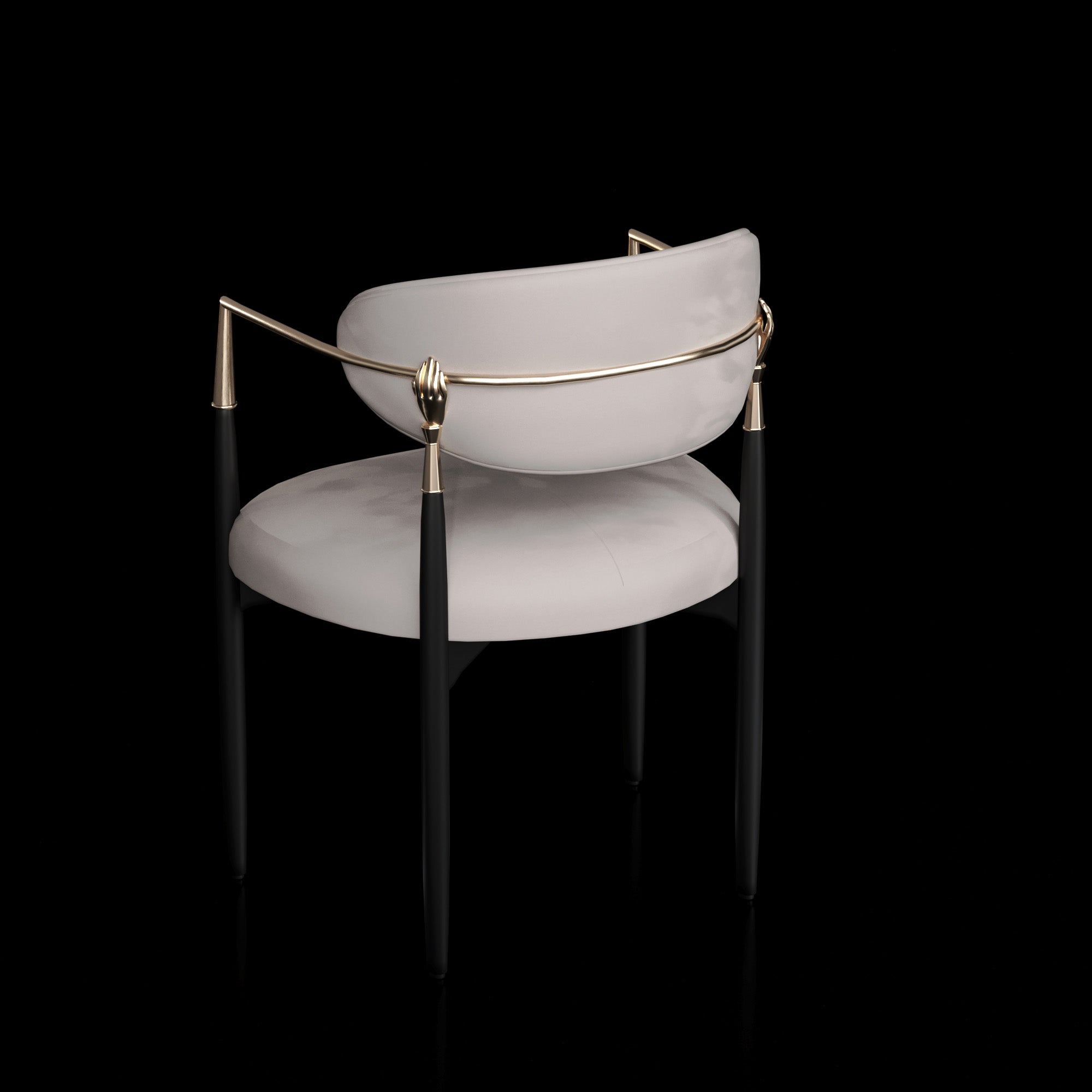 Roubi Brushed Champagne Gold Dining Chair