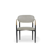 Roubi Champagne Gold Beige Dining Chair