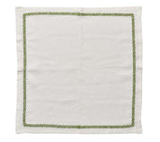 Jardin Napkin in White & Green, Set of 4