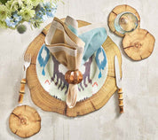 Dip Dye Napkin in Natural & Seafoam, Set of 4