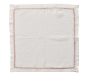 Jardin Napkin in White & Blush, Set of 4