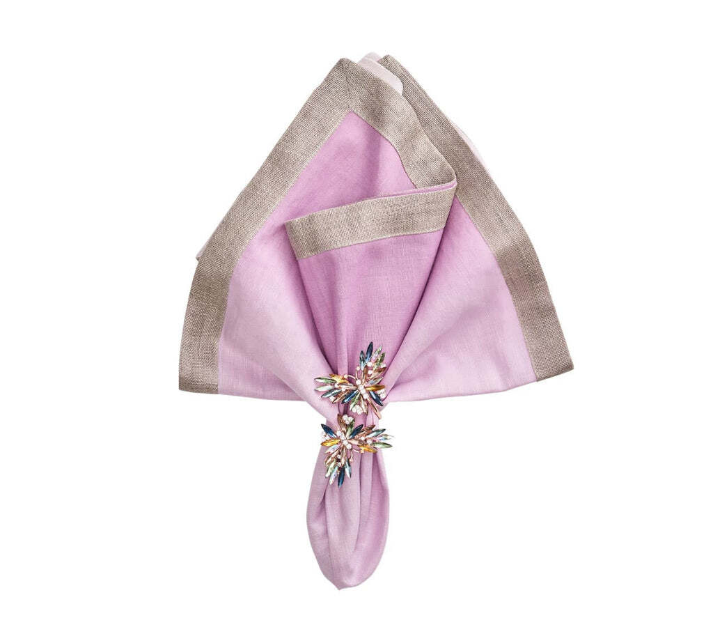 Dip Dye Napkin in Lilac, Set of 4