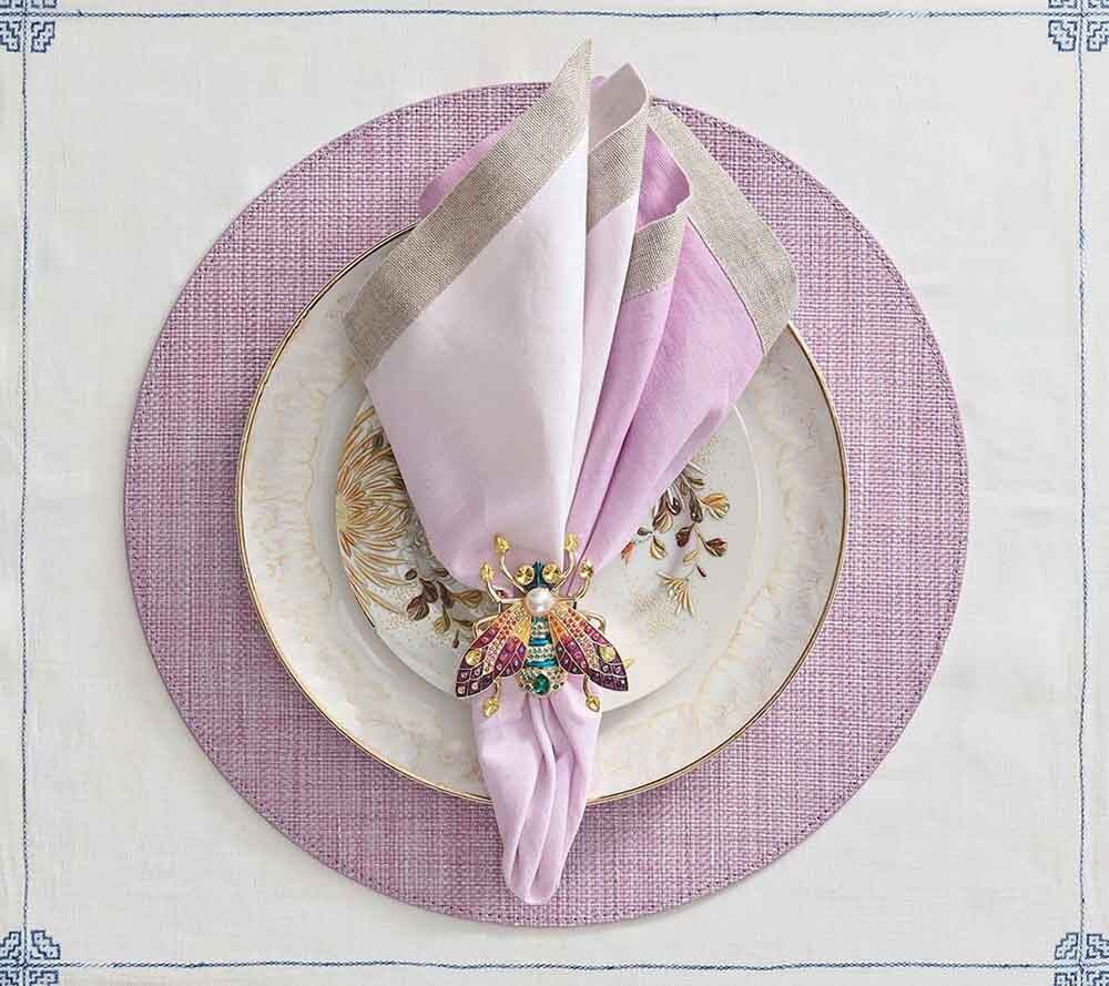 Dip Dye Napkin in Lilac, Set of 4