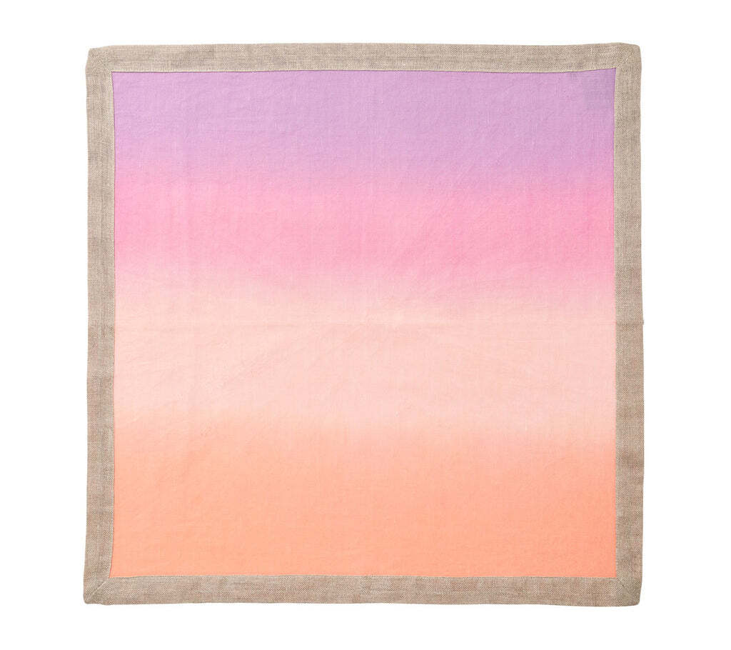 Dip Dye Napkin in Sorbet, Set of 4