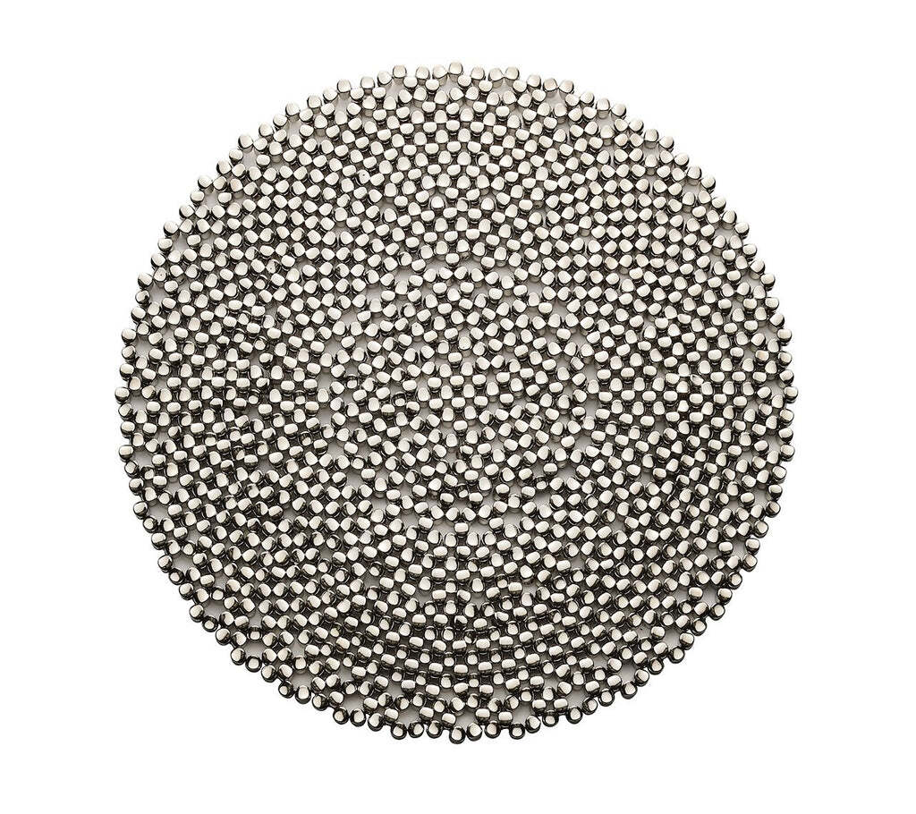 Gilded Channel Placemat in Silver, Set of 4