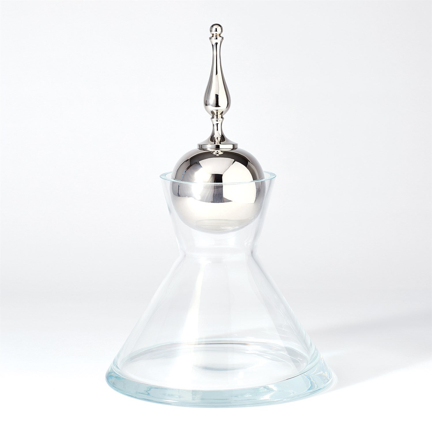 Finial Decanter-Nickel-Lg
