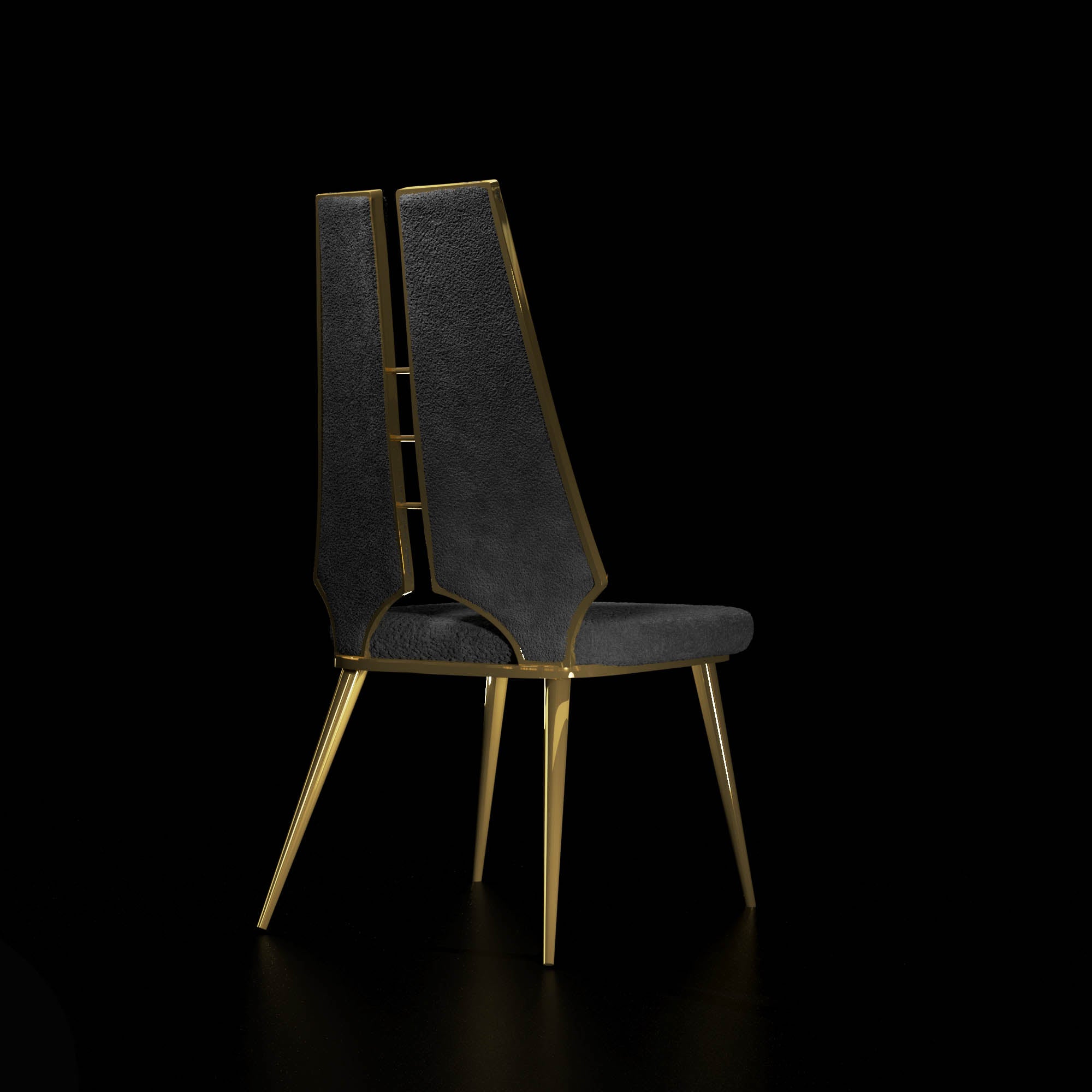 Santos Titanium Gold Dining Chair