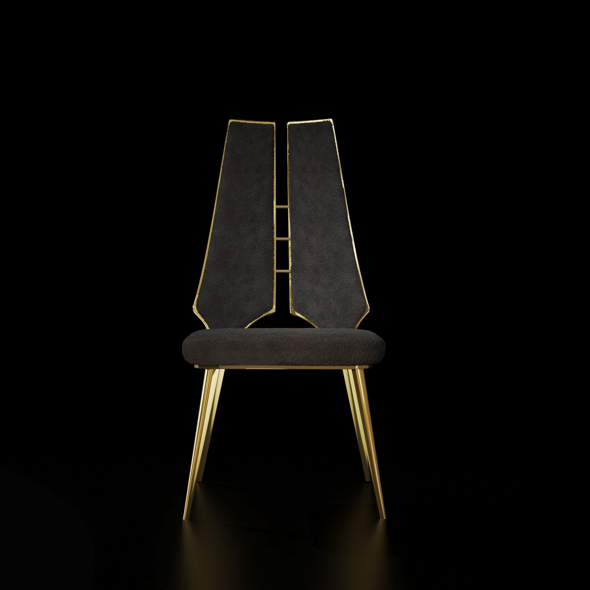 Santos Titanium Gold Dining Chair