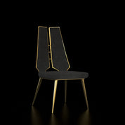 Santos Titanium Gold Dining Chair