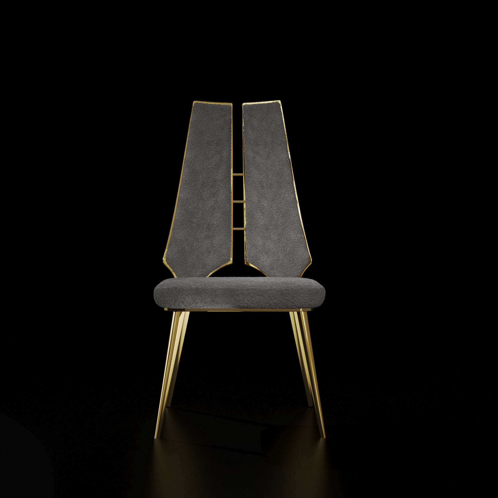 Santos Titanium Gold Dining Chair