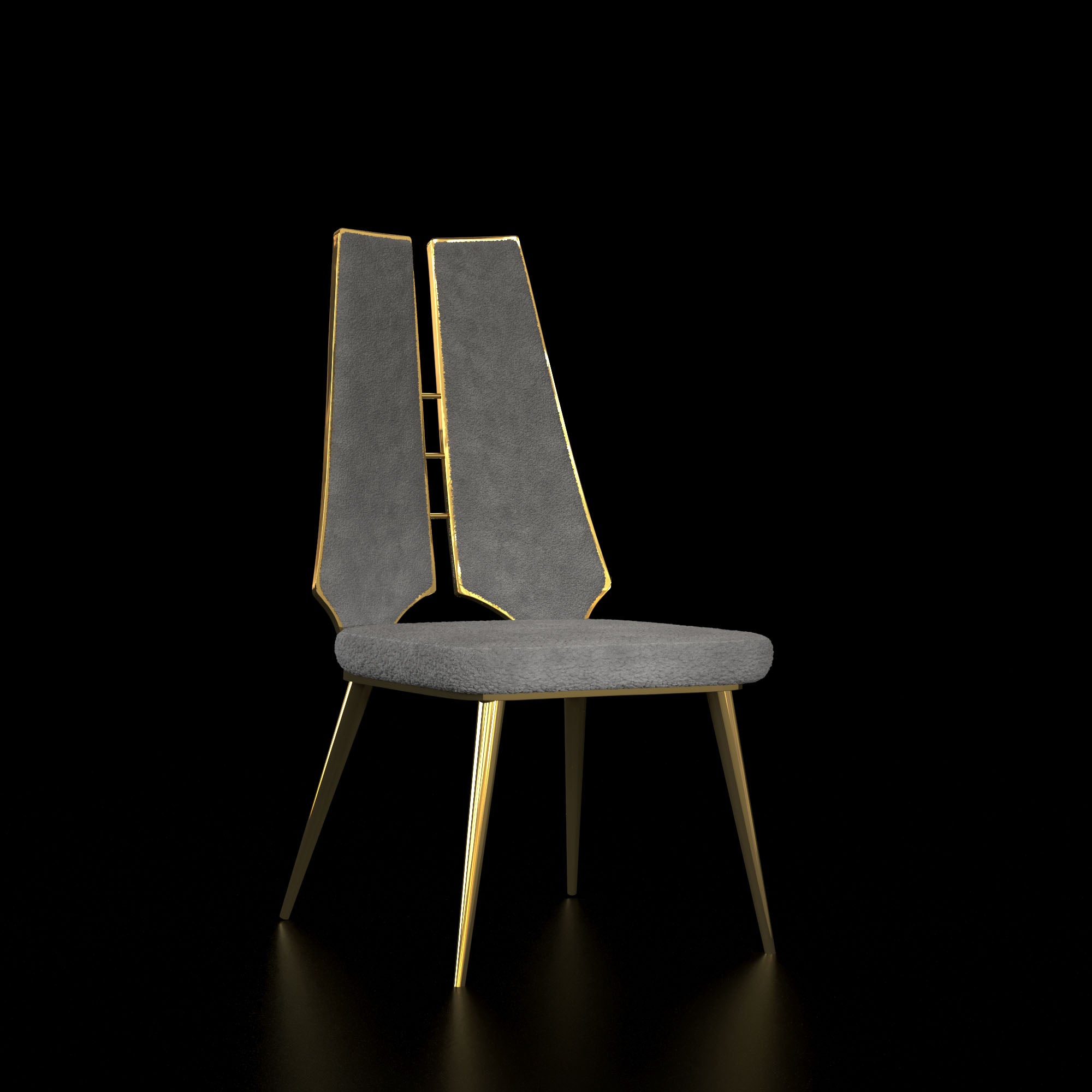 Santos Titanium Gold Dining Chair