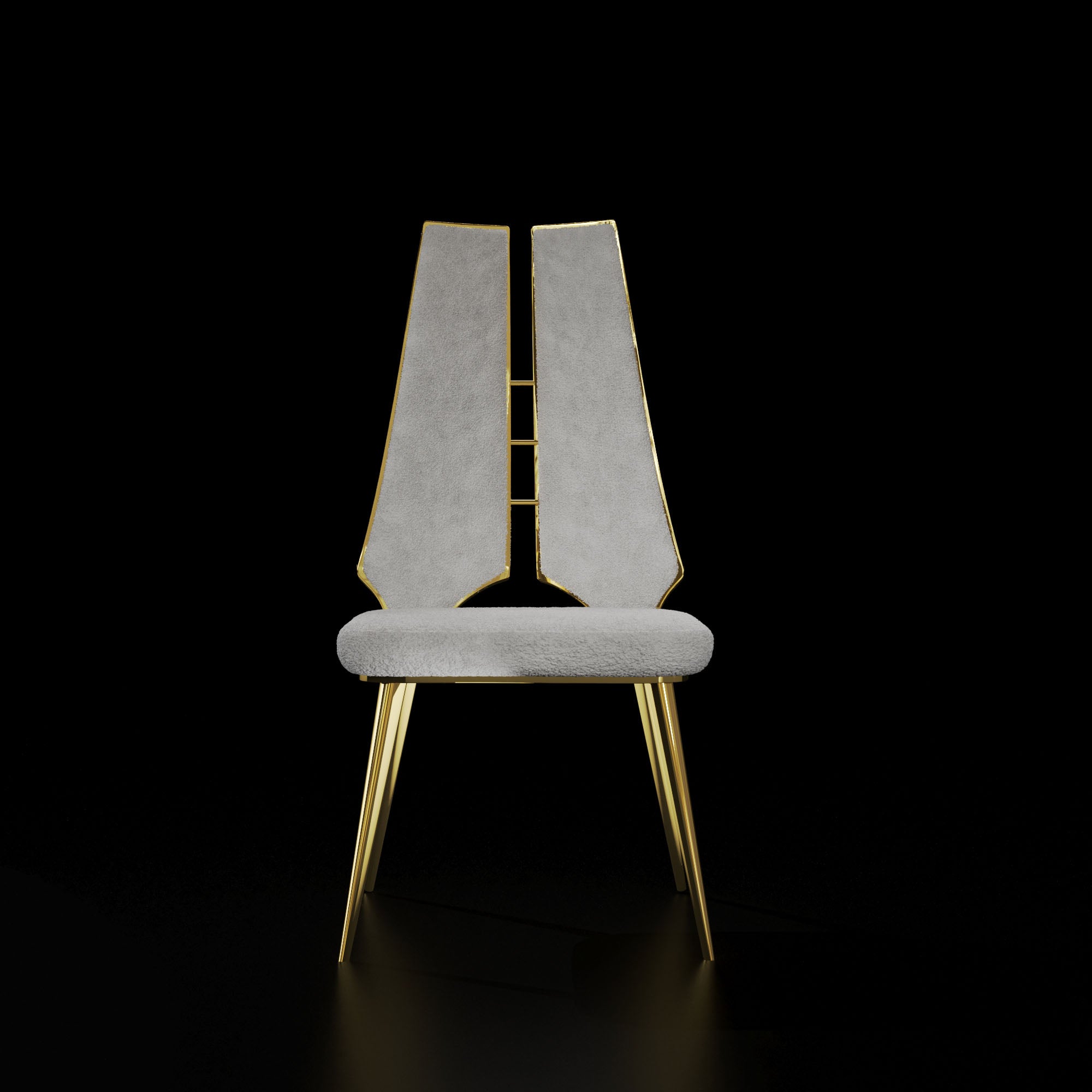 Santos Titanium Gold Dining Chair