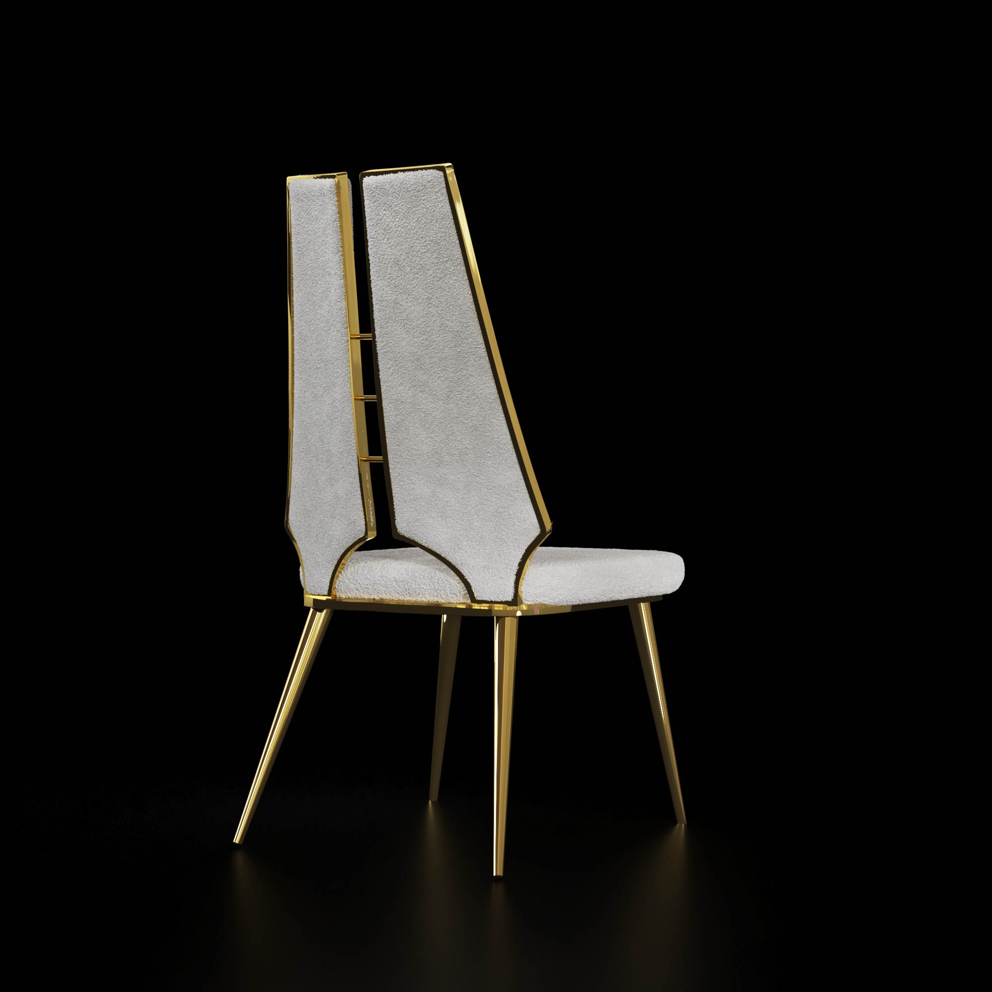 Santos Titanium Gold Dining Chair