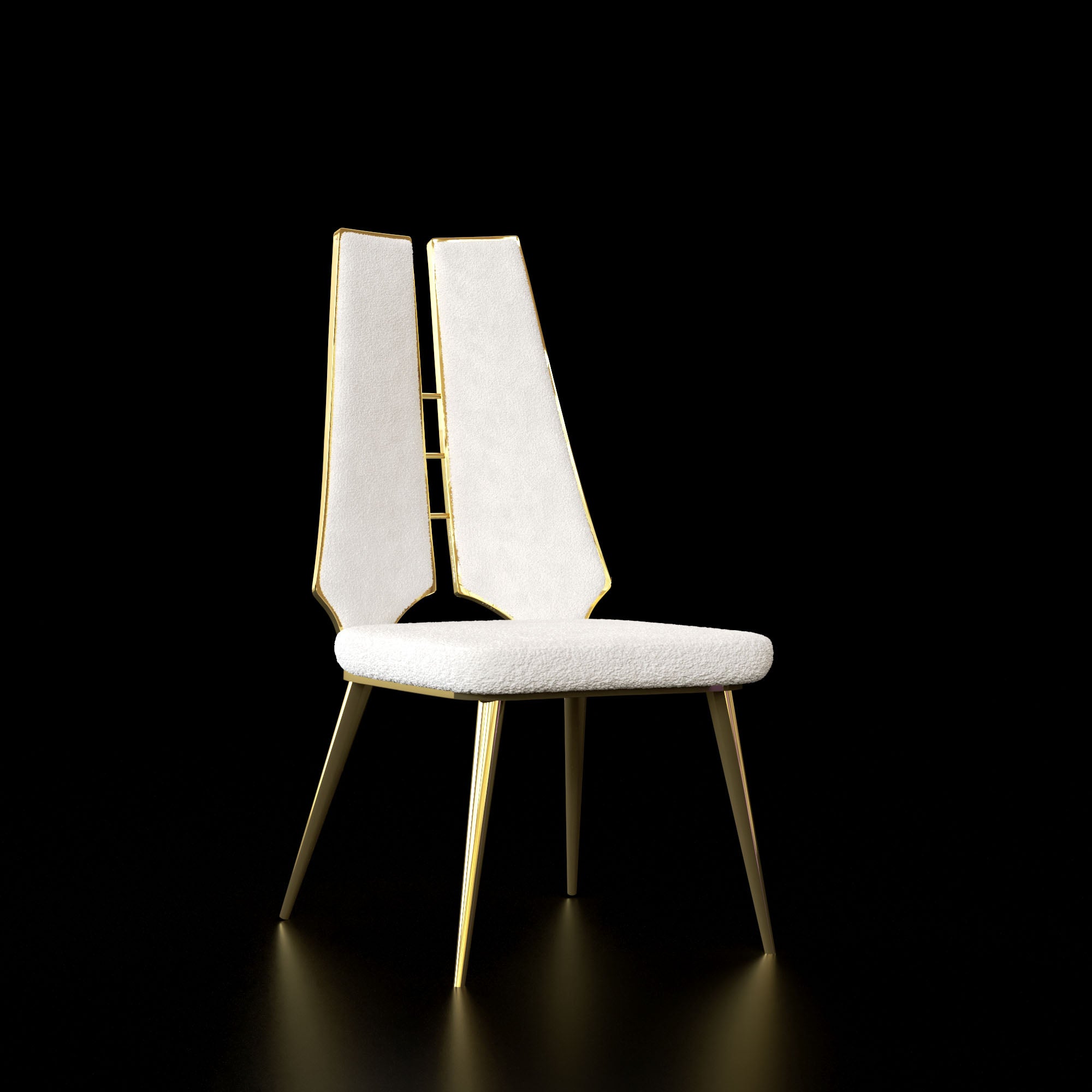 Santos Titanium Gold Dining Chair
