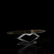 Sharlotte Clear Glass Top Coffee Tables - My Store-Silver-Coffee Table