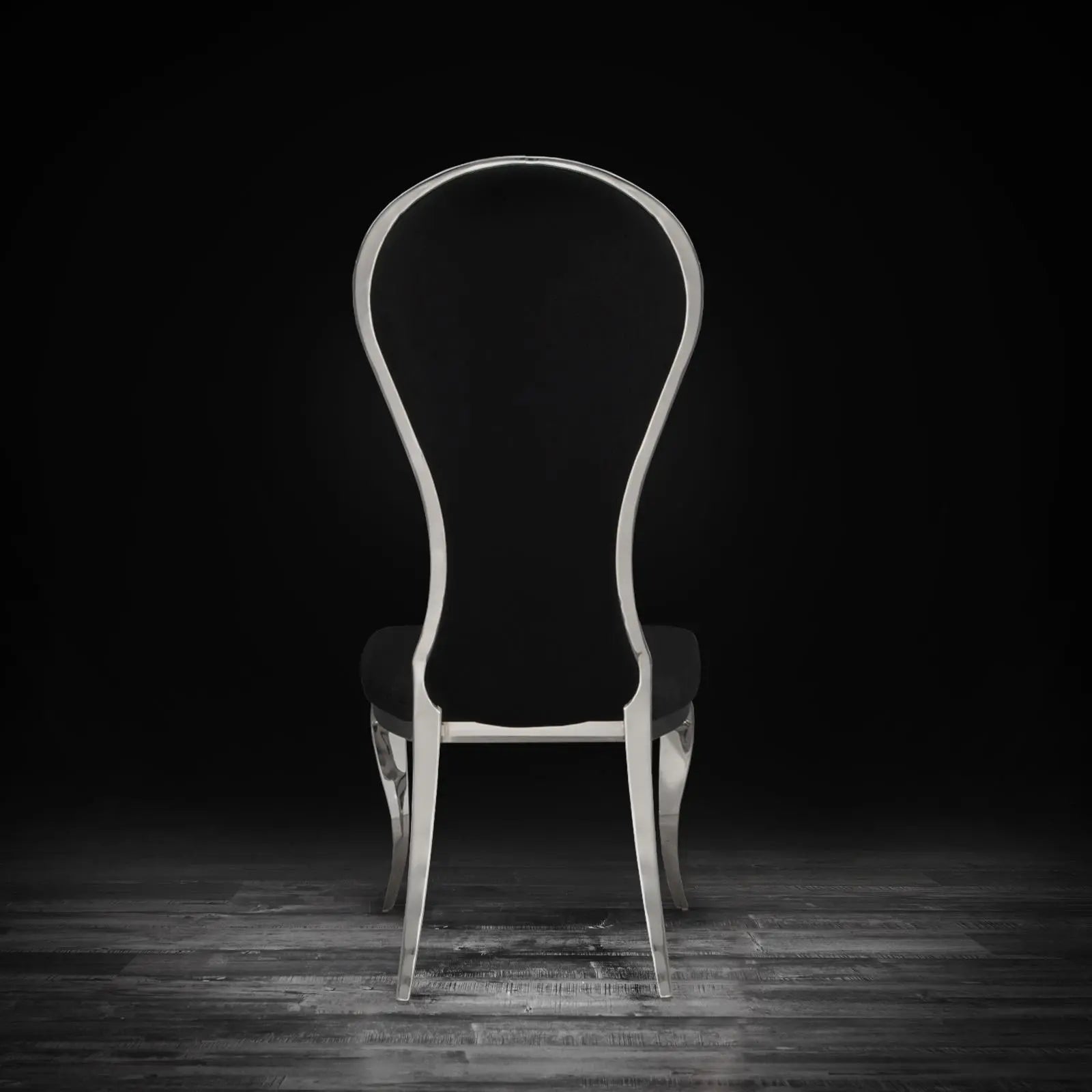 sophia silver black luxury dining chair