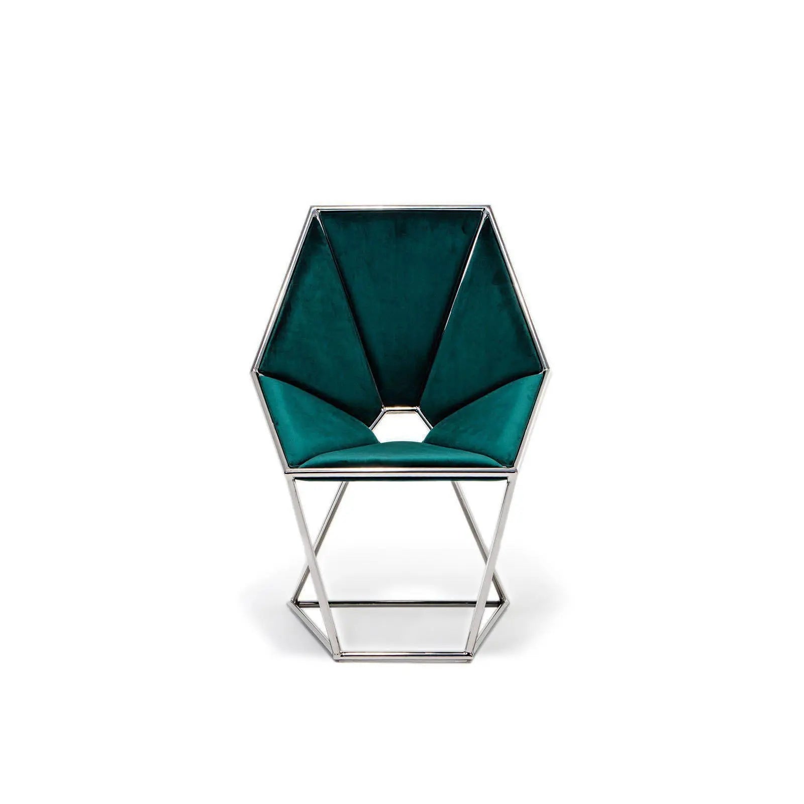 varossi silver green dining chair
