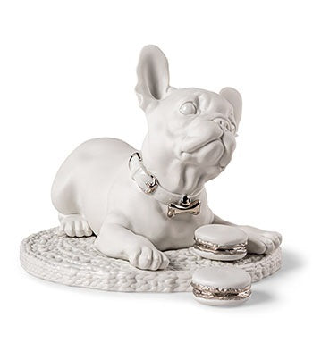 French bulldog with macarons Sculpture. Re-Deco