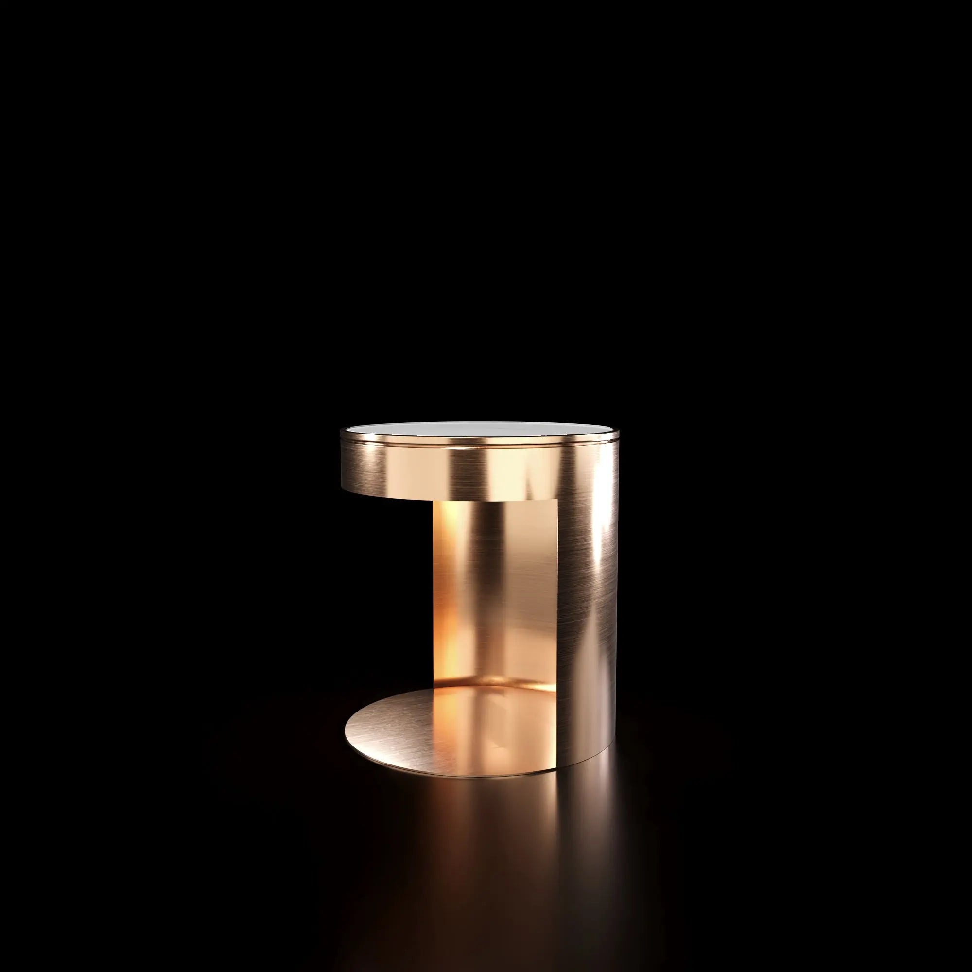 Bottini Brushed Rose Gold Round Coffee Table   My Store  Coffee Table