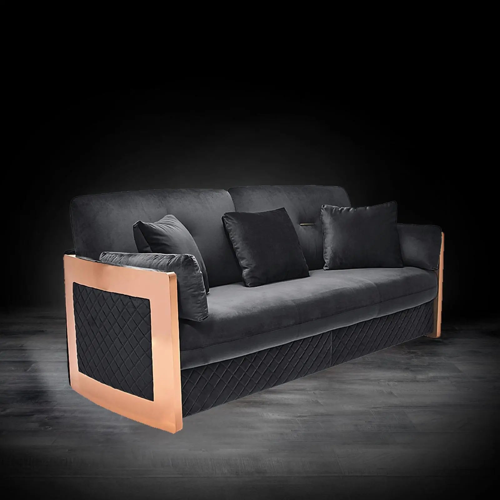 adagio rgss black stylish sofa set