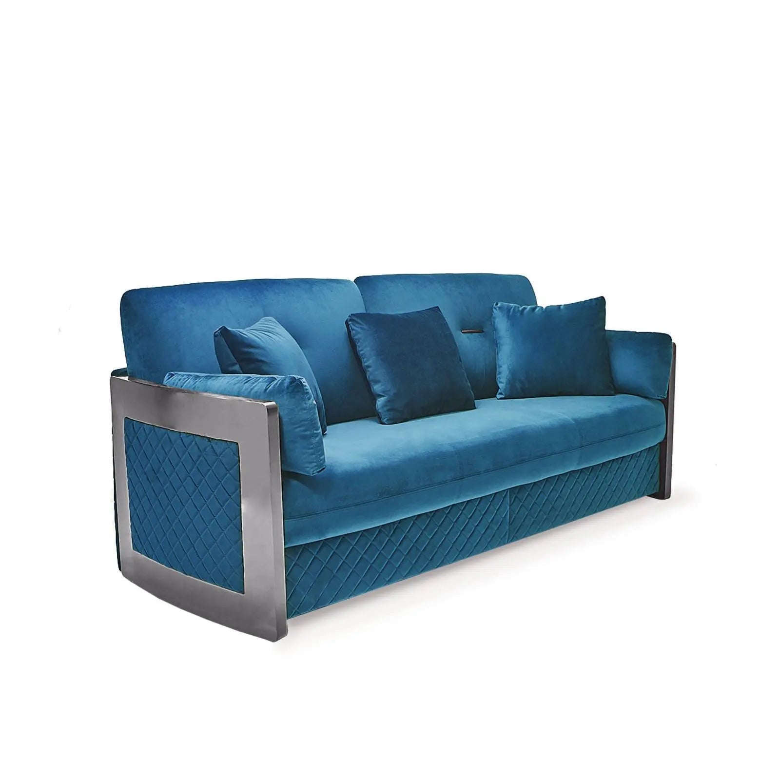 adagio silver dark blue luxury 7 sofa set