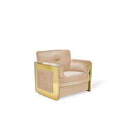 Adagio Titanium Gold Sofa Set | Dark Beige