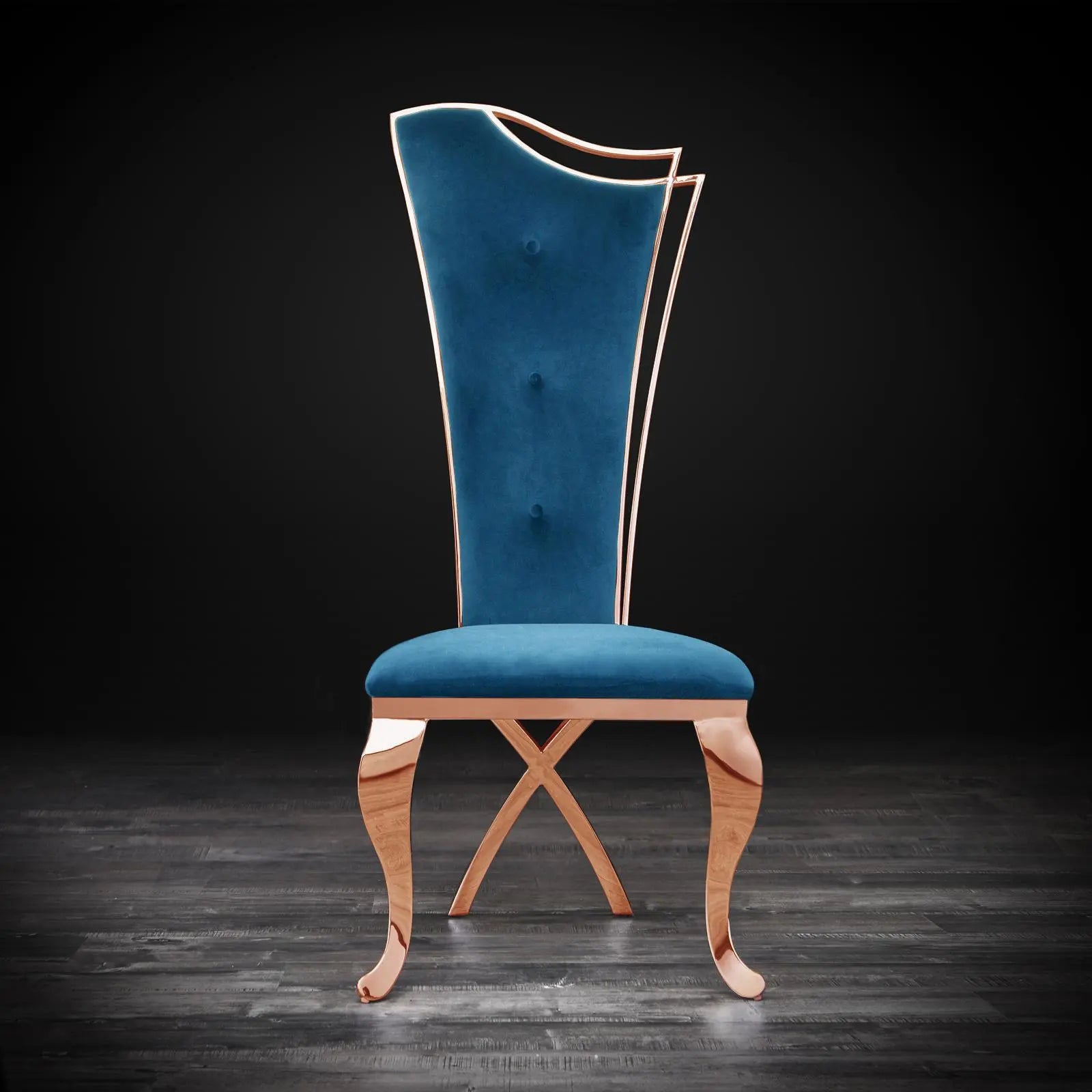 belladonna rgss dark blue velvet modern dining chair
