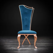 belladonna rgss dark blue velvet modern dining chair