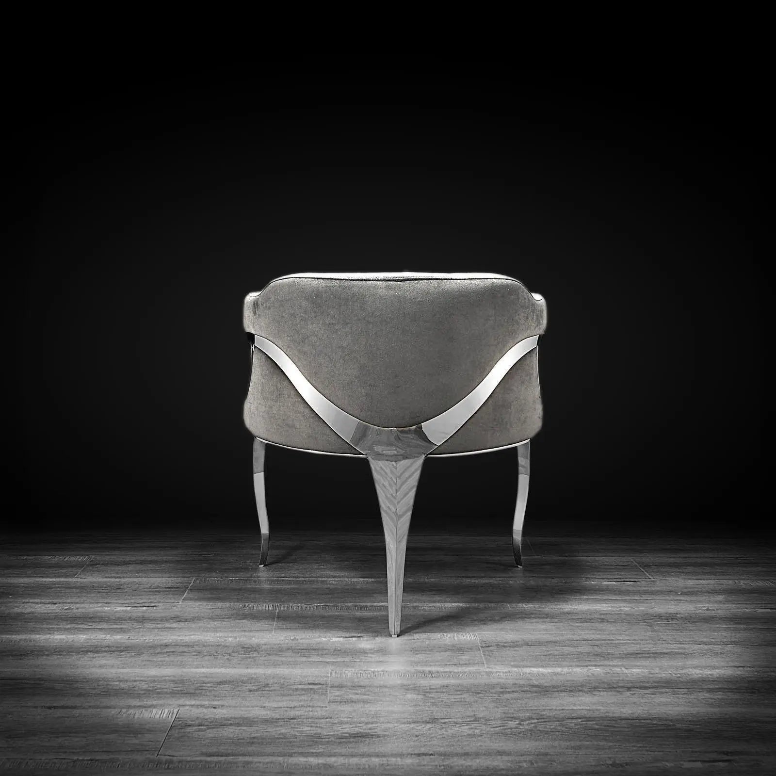 caprice silver gray modern 1 dining chair