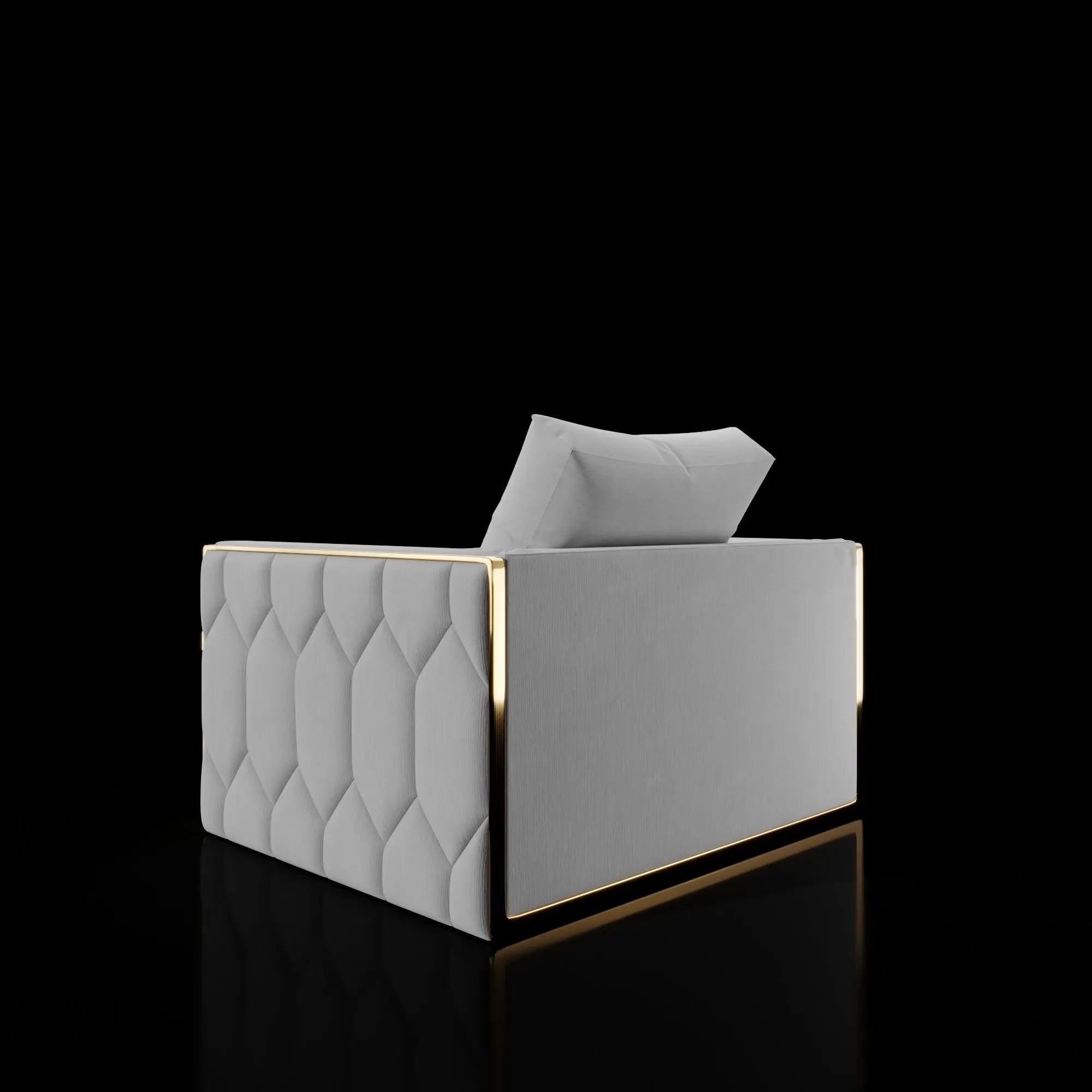 Dino Gold Sofa Set | Ivory   My Store  Sofa Set