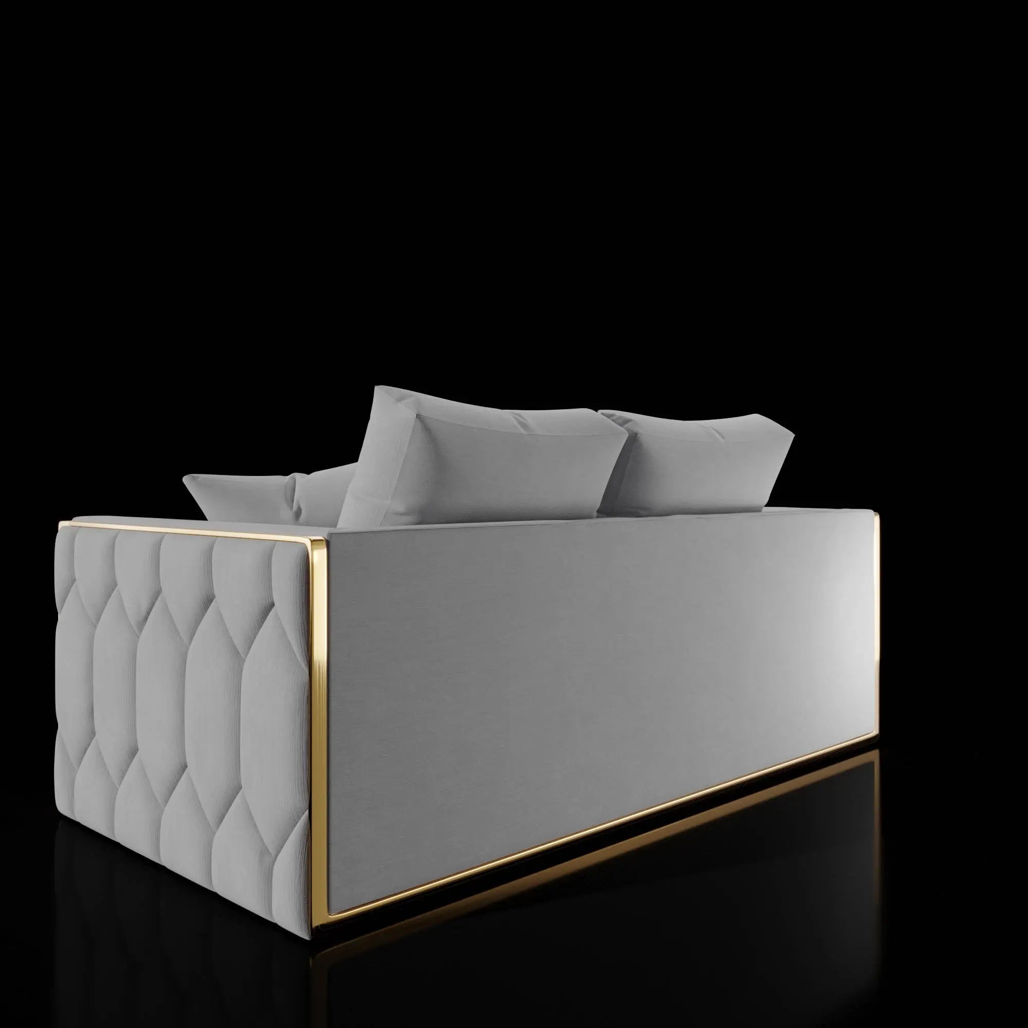 Dino Gold Sofa Set | Ivory   My Store  Sofa Set