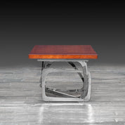 flow maple silver modern end table