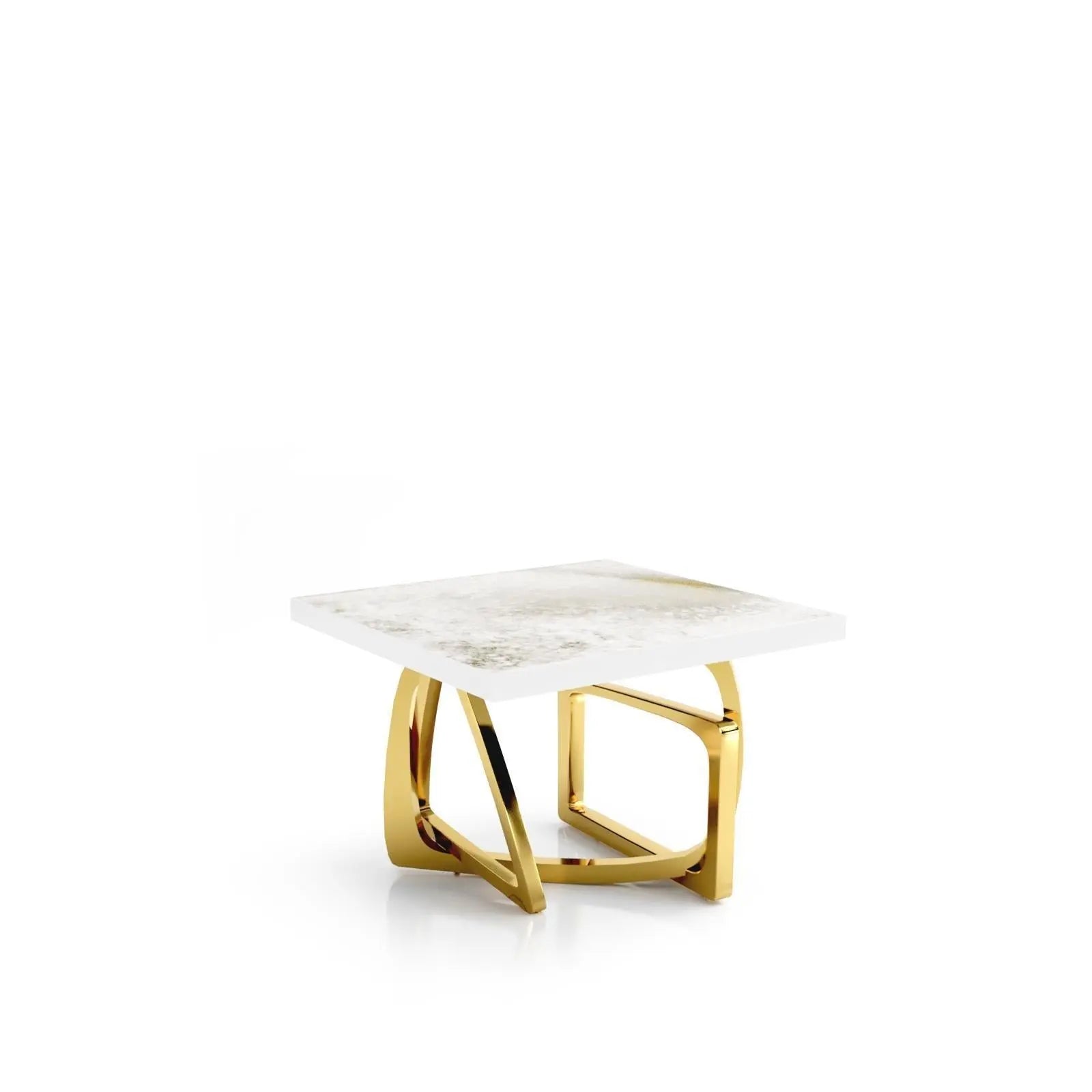 flow tgss white art large end table