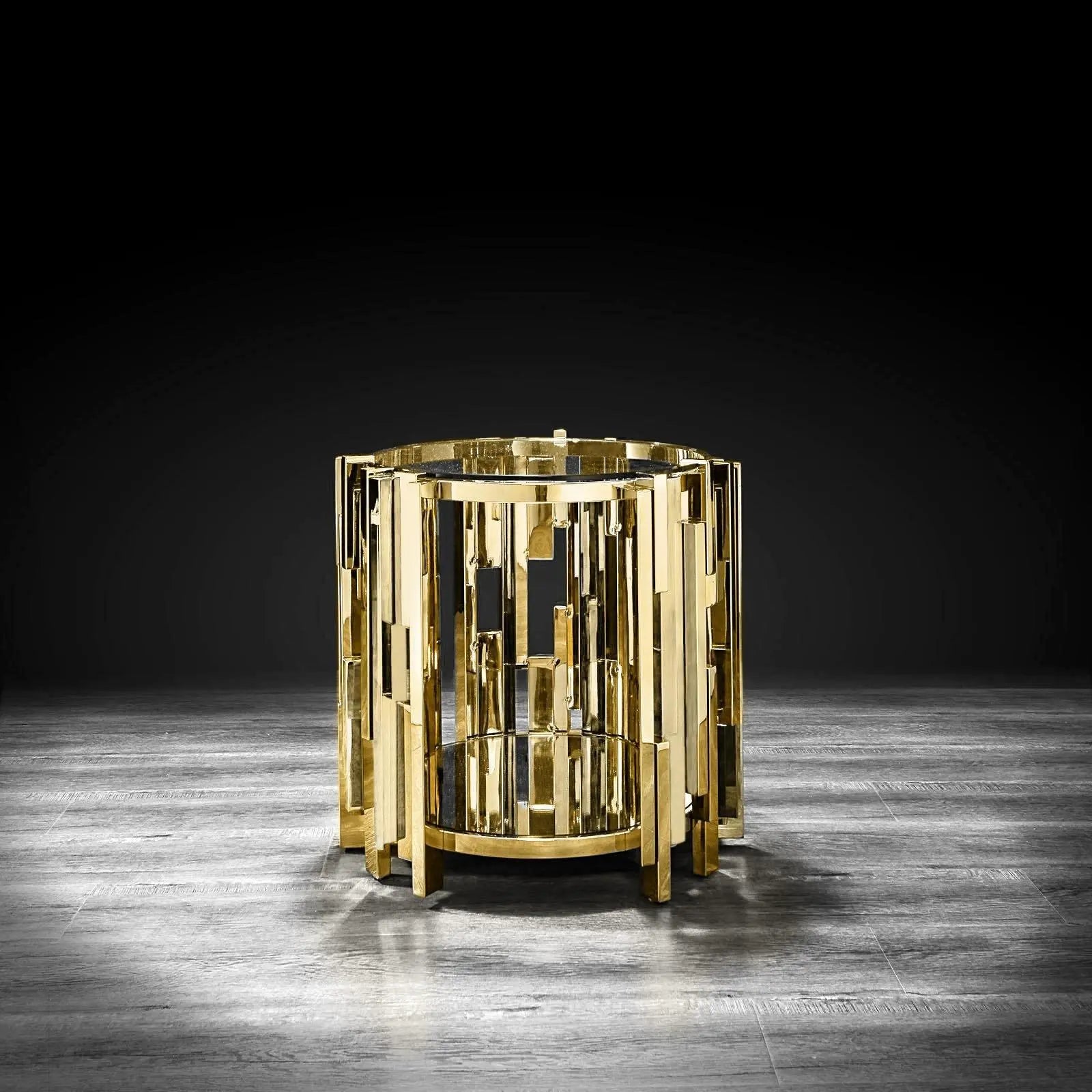 illusion round all tgss modern end table