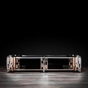 illusion silver luxury tv stand