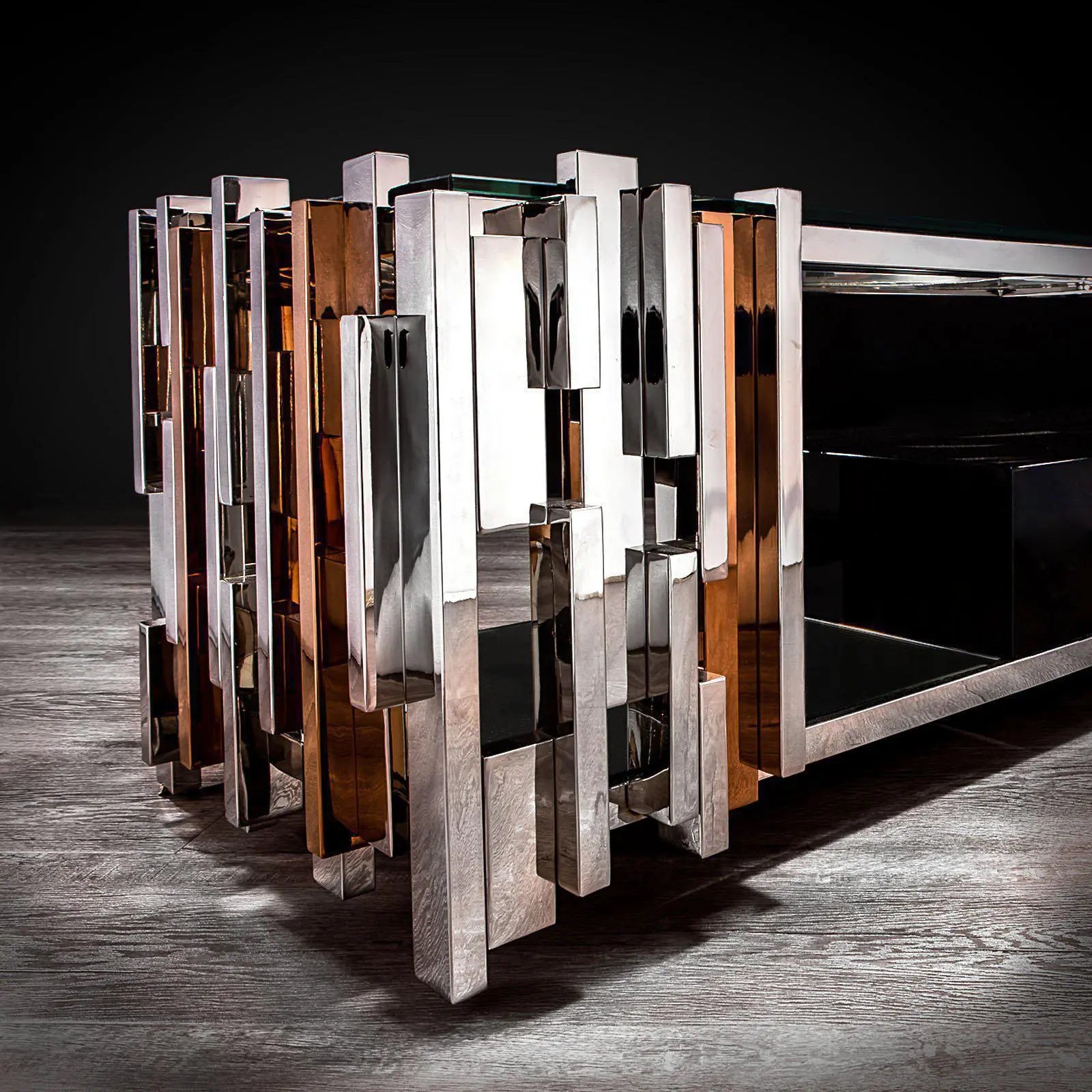 illusion silver stylish 1 tv stand