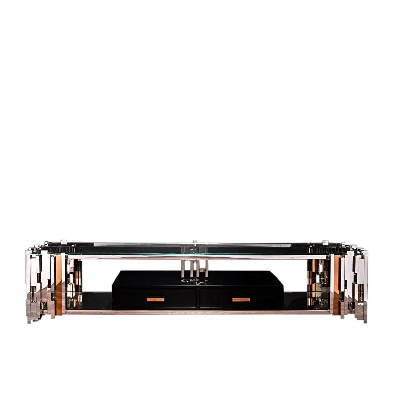 illusion silver tv stand