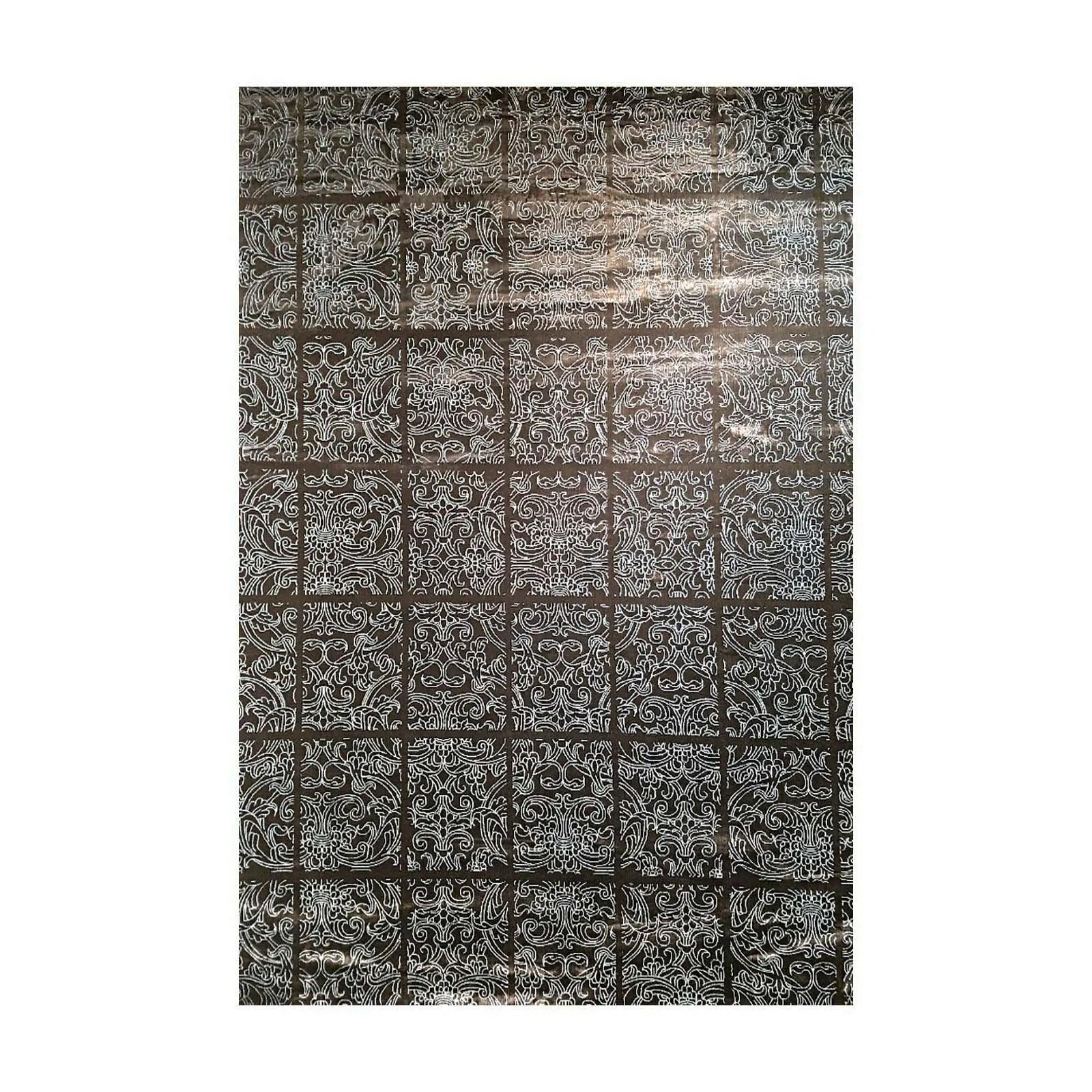 Black Isfahan Rug Rug Isfahan Black Rug AllaModa Furniture