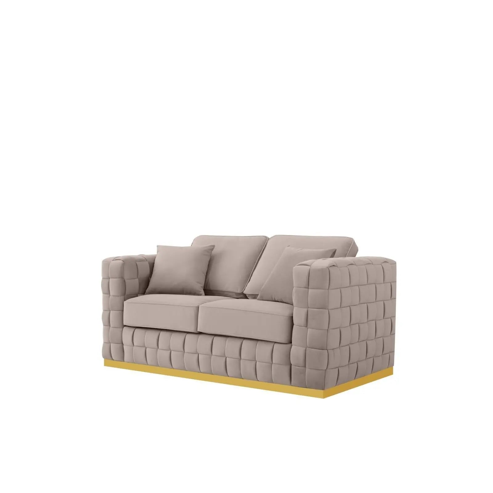 Liam Brushed Gold Sofa Set | Taupe   My Store  Sofa Set