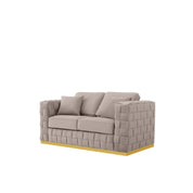 Liam Brushed Gold Sofa Set | Taupe   My Store  Sofa Set