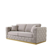Liam Brushed Gold Sofa Set | Taupe   My Store  Sofa Set