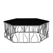 lorensia small silver coffee table